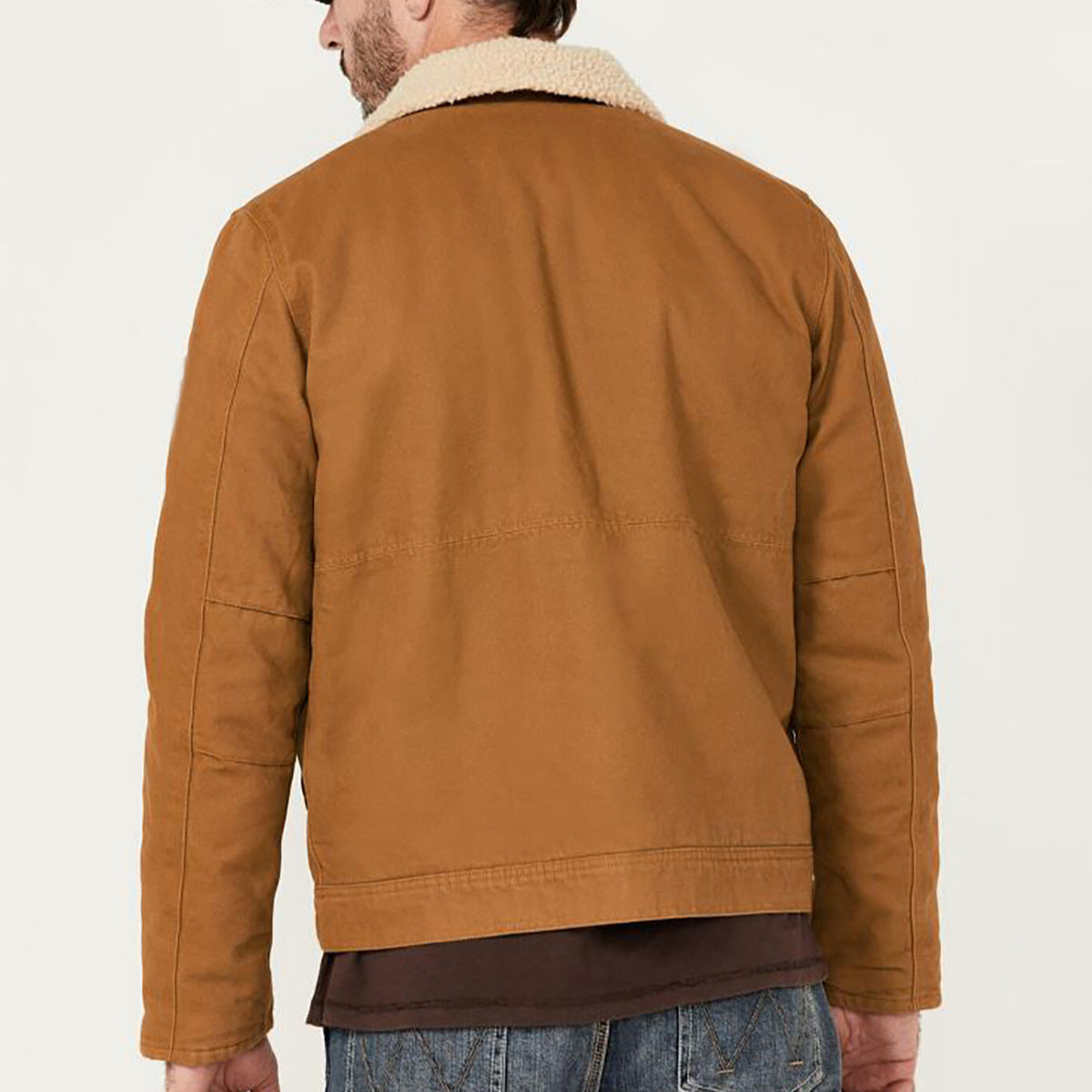 Herren Fleecegefütterte Denimjacke R&B