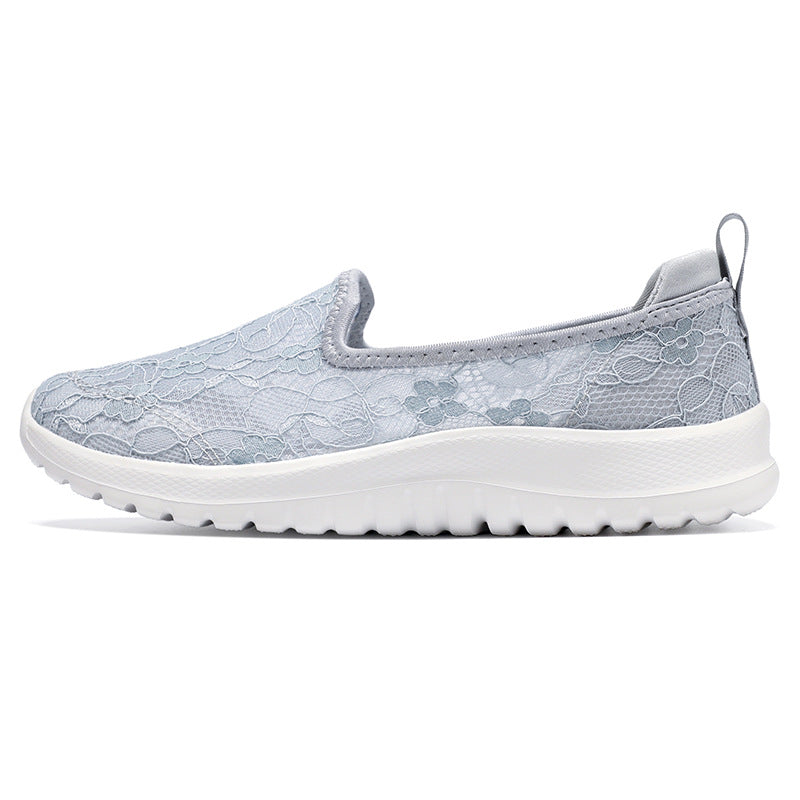 Damen Slip-On Sneakers mit eleganter Spitze und dämpfender Sohle R&B