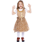 Damen nan traditionelles Trachtenkleid-Set mit geschnürtem Mieder, bestickter Puffbluse und abnehmbarer Schürze R&B