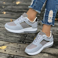 Damen Sportliche Sneakers mit atmungsaktiver Mesh-Oberfläche und dämpfender Sohle R&B