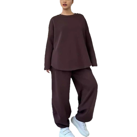 Damen Cozy Oversized Sweat-Set mit geräumigen Taschen und angenehmem Schnitt R&B