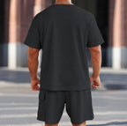 Herren lässiges Sport-Set mit praktischen Taschen und atmungsaktivem Gewe