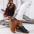 Damen Wedge-Sandalen mit luftiger Perforation und anatomischem Fußbett R&B