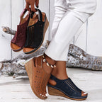 Damen Wedge-Sandalen mit luftiger Perforation und anatomischem Fußbett R&B