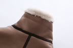 Damen modische Weste mit kuscheligem Innenfutter und eleganten Details R&B