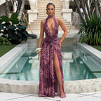 Damen Wickelkleid mit tiefem V-Ausschnitt und Raffung R&B
