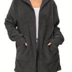 Damen weicher Fleece-Mantels R&B