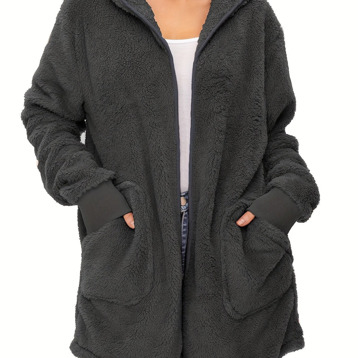Damen weicher Fleece-Mantels R&B