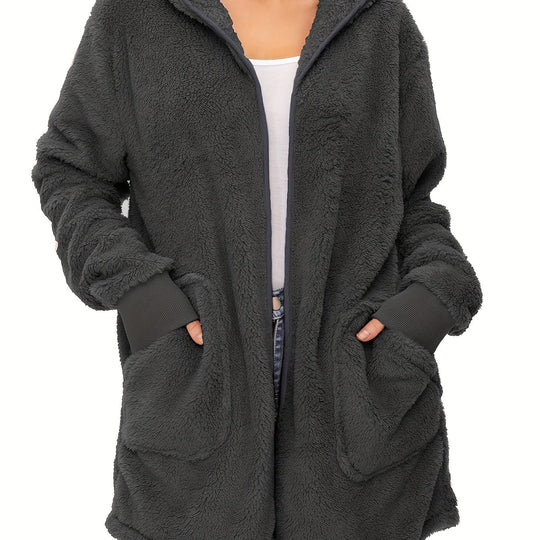 Damen weicher Fleece-Mantels R&B