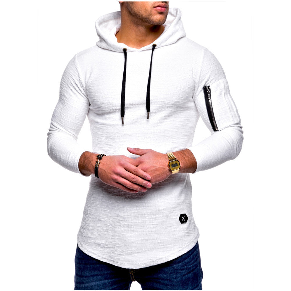 Herren lässiger Kapuzenpullover mit modischem Reißverschluss R&B