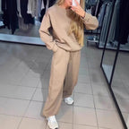 Damen Sportliches Lounge-Set mit gepunktetem Muster und elastischem Bund R&B