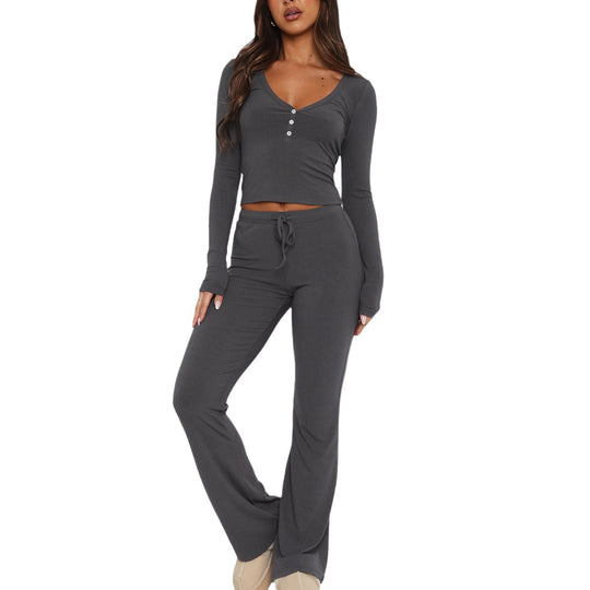 Damen lässiges Oberteil und lange Hose R&B