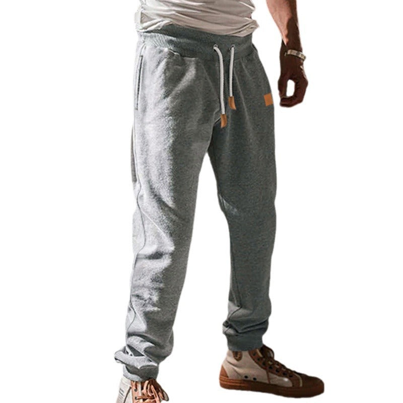 Herren lässige Jogginghose mit elastischem Bund und seitlichen Taschen R&B