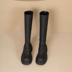 Damen hohe Gummistiefel mit rutschfester Profilsohle und elastischem Schaft R&B