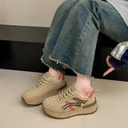 Damen modische Sneakers mit dicker Laufsohle und innovativer Fußbetttechnologie R&B