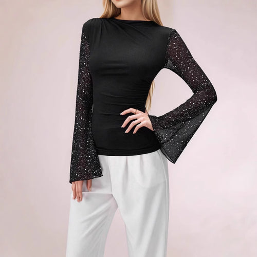Damen Elegantes Oberteil mit Glitzer R&B
