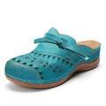 Damen Atmungsaktive Clogs mit floralem Lochdesign und anatomischem Fußbett R&B