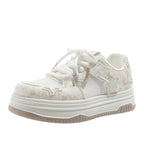 Damen Sneakers im sportlichen Style mit dekorativem Sternen-Muster und atmungsaktiven Obermaterialien