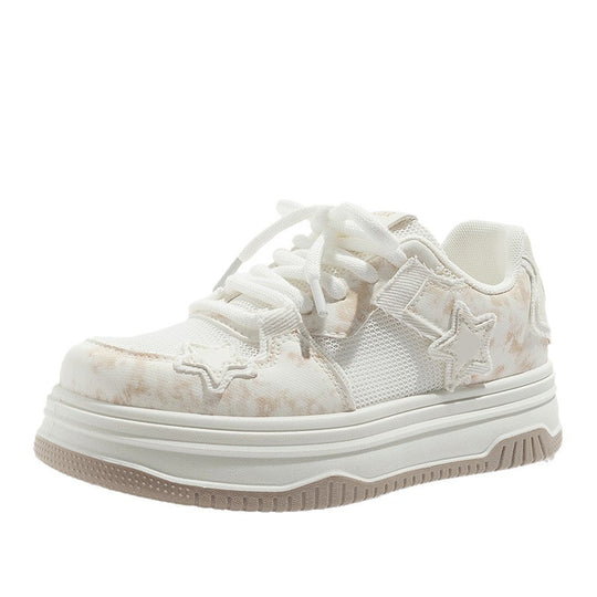 Damen Sneakers im sportlichen Style mit dekorativem Sternen-Muster und atmungsaktiven Obermaterialien R&B
