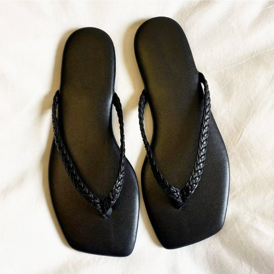 Damen Zehensteg-Sandalen mit modernem Design und ergonomischem Fußbett R&B