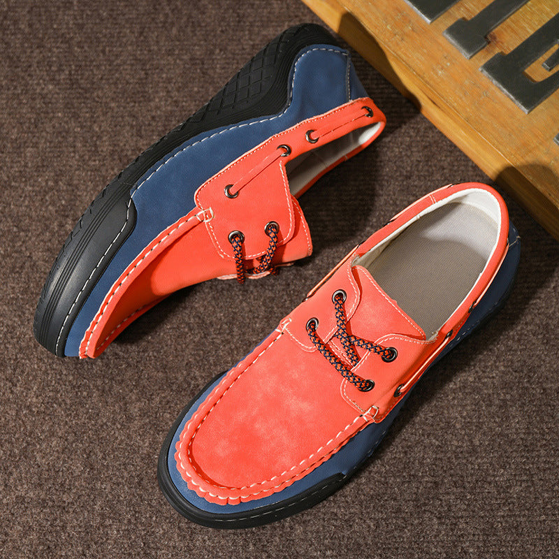 Herren Freizeit Leder Schuhe mit Wasserabweisender Sohle R&B