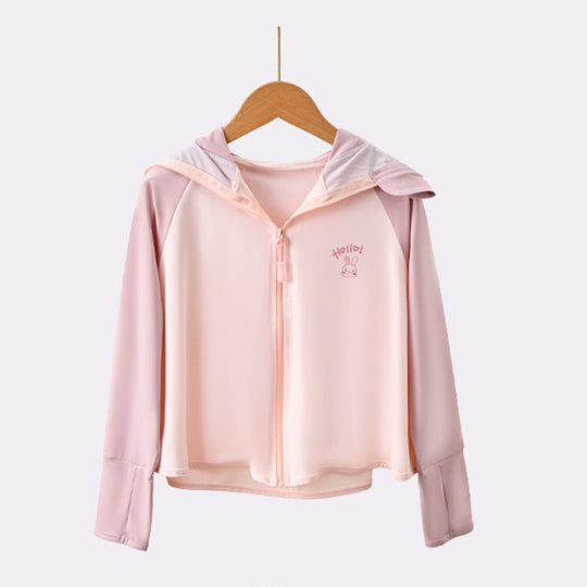Mädchen leichte Sonnenjacke mit Kapuze R&B