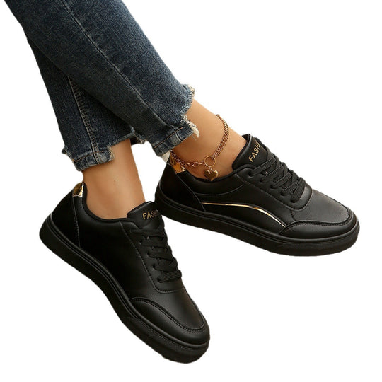 Damen Modische Sneaker mit goldenen Akzenten und rutschfester Sohle R&B