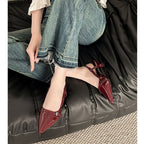 Damen spitze Slingback Ballerinas mit eleganter Schnalle R&B