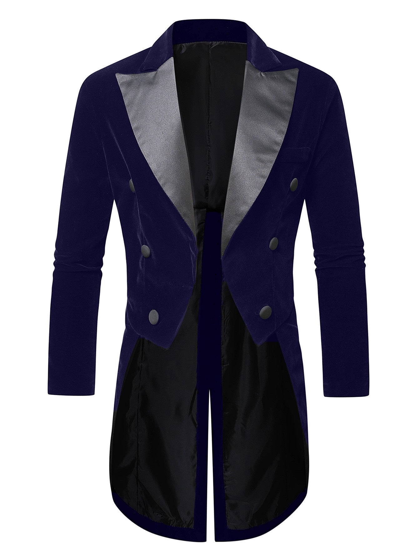 Herren eleganter Samtblazer mit modernem Schnitt und glänzenden Details