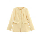 Damen moderne Blazerjacke mit strukturiertem Design R&B