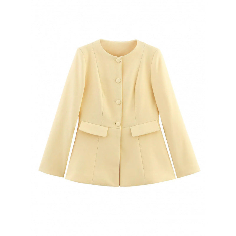 Damen moderne Blazerjacke mit strukturiertem Design R&B