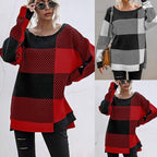 Damen Grobstrickpullover im modernen Blockdesign R&B