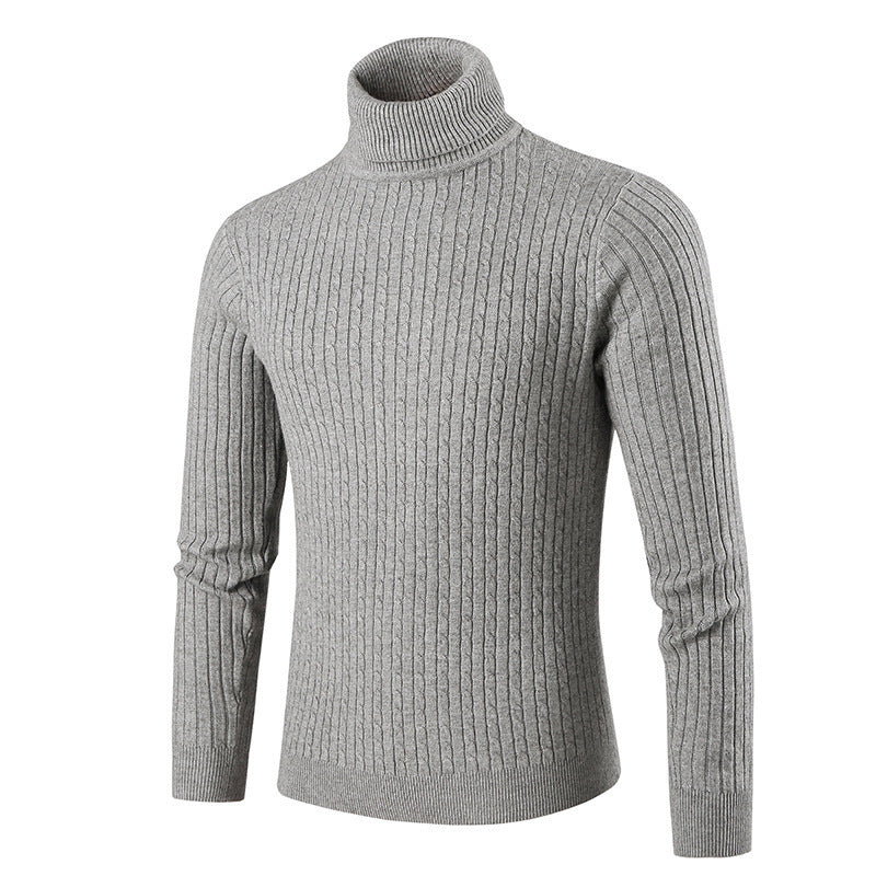 Herren modischer Rollkragenpullover aus strukturiertem Strick R&B