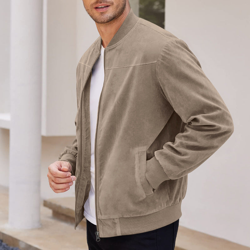 Herren stylische Bomberjacke mit sportlichem Schnitt R&B