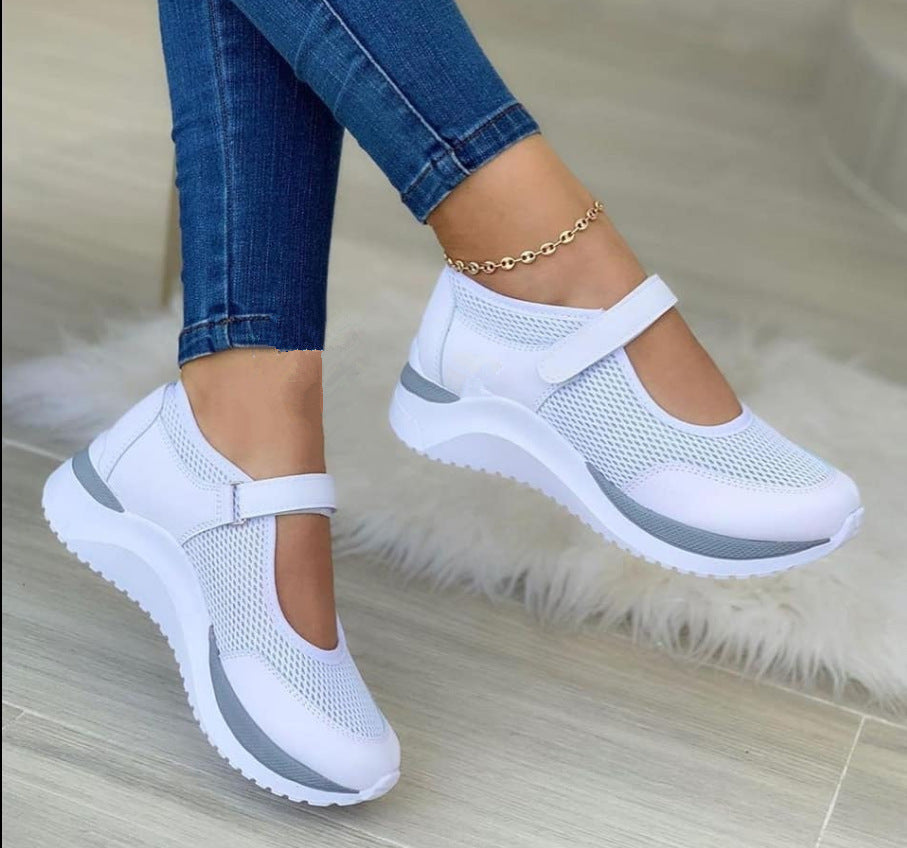 Damen Bequeme und atmungsaktive Sneakers mit verstellbarem Riemen R&B