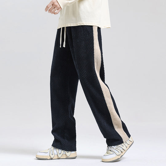 Damen Freizeithose mit strukturiertem Gewebe und seitlichem Streifen R&B