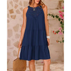 Damen Sommerkleid mit romantischen Häkel-Applikationen R&B