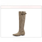 Damen Überknie Stiefel mit eleganter Schnalle R&B