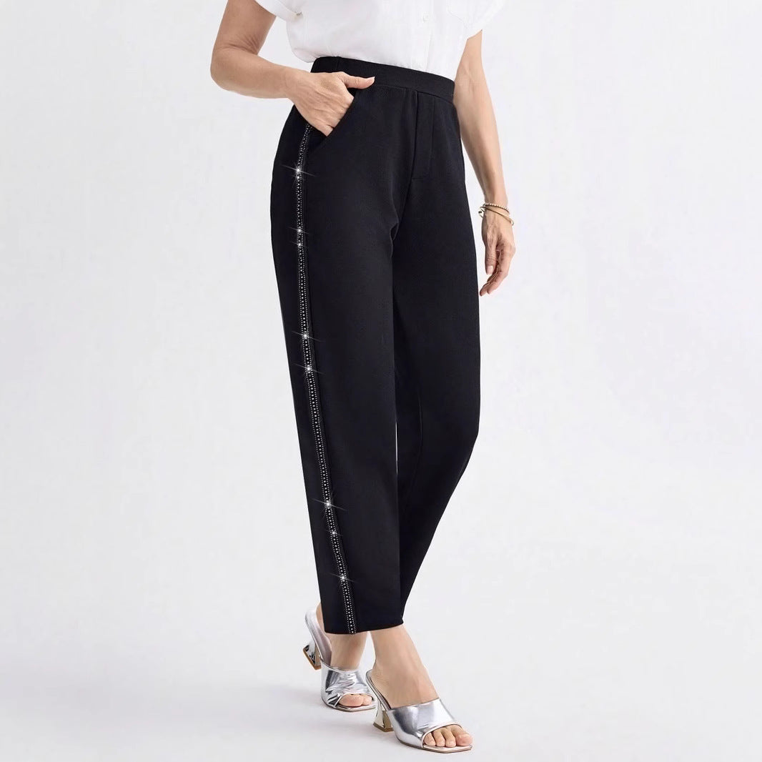 Damen Elegante und bequeme Hose mit seitlichen Taschen