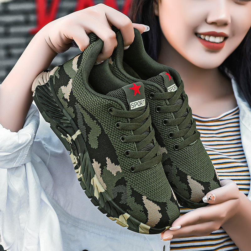 Damen Sportliche Sneakers mit Camouflage-Design und komfortabler Dämpfung R&B