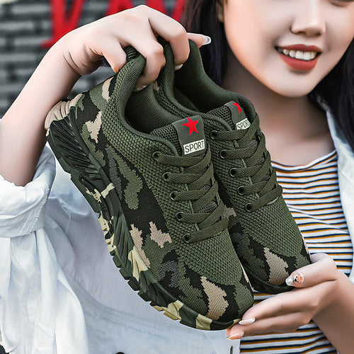Damen Sportliche Sneakers mit Camouflage-Design und komfortabler Dämpfung R&B