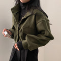 Damenjacke aus hochwertigem Wollmix mit lässigen Taschen und Oversized-Schnitt