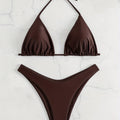 Damen Triangel-Bikini-Set mit gerafftem Design R&B