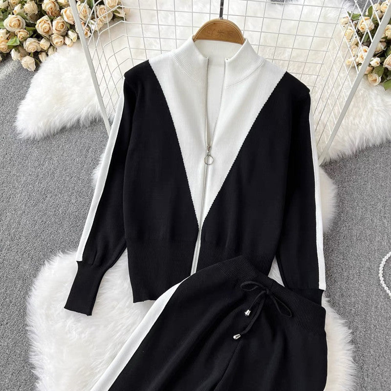 Damen sportliches High-Quality Lounge-Set mit Reißverschluss R&B