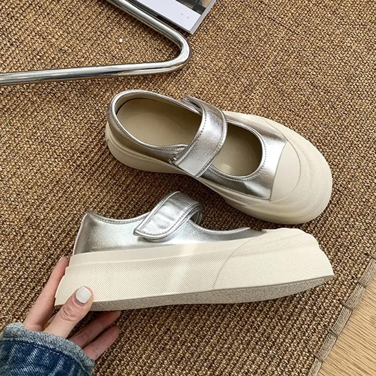 Damen Komfortable Velours-Sneaker mit Klettverschluss R&B