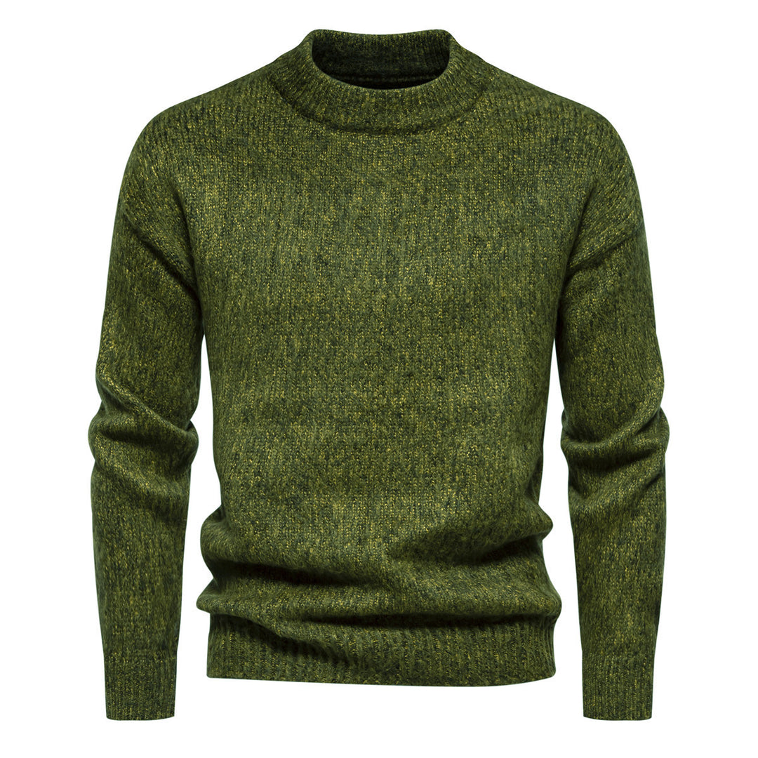 Herren Strickpullover mit hohem Kragen und strukturierter Oberfläche R&B