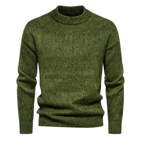 Herren Strickpullover mit hohem Kragen und strukturierter Oberfläche R&B