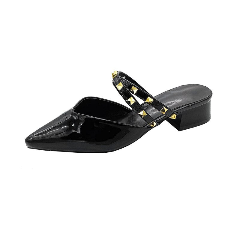 Damen Slingback-Mules mit eleganten Schmuckdetails R&B