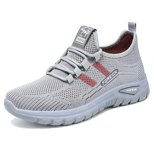Damen Sportliche Lauf- und Freizeitsneakers mit dämpfender Sohle und atmungsaktivem Mesh-Obermaterial R&B
