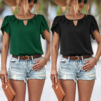 Damen Bluse mit fließendem Schnitt und verspielten Rüschendetails R&B
